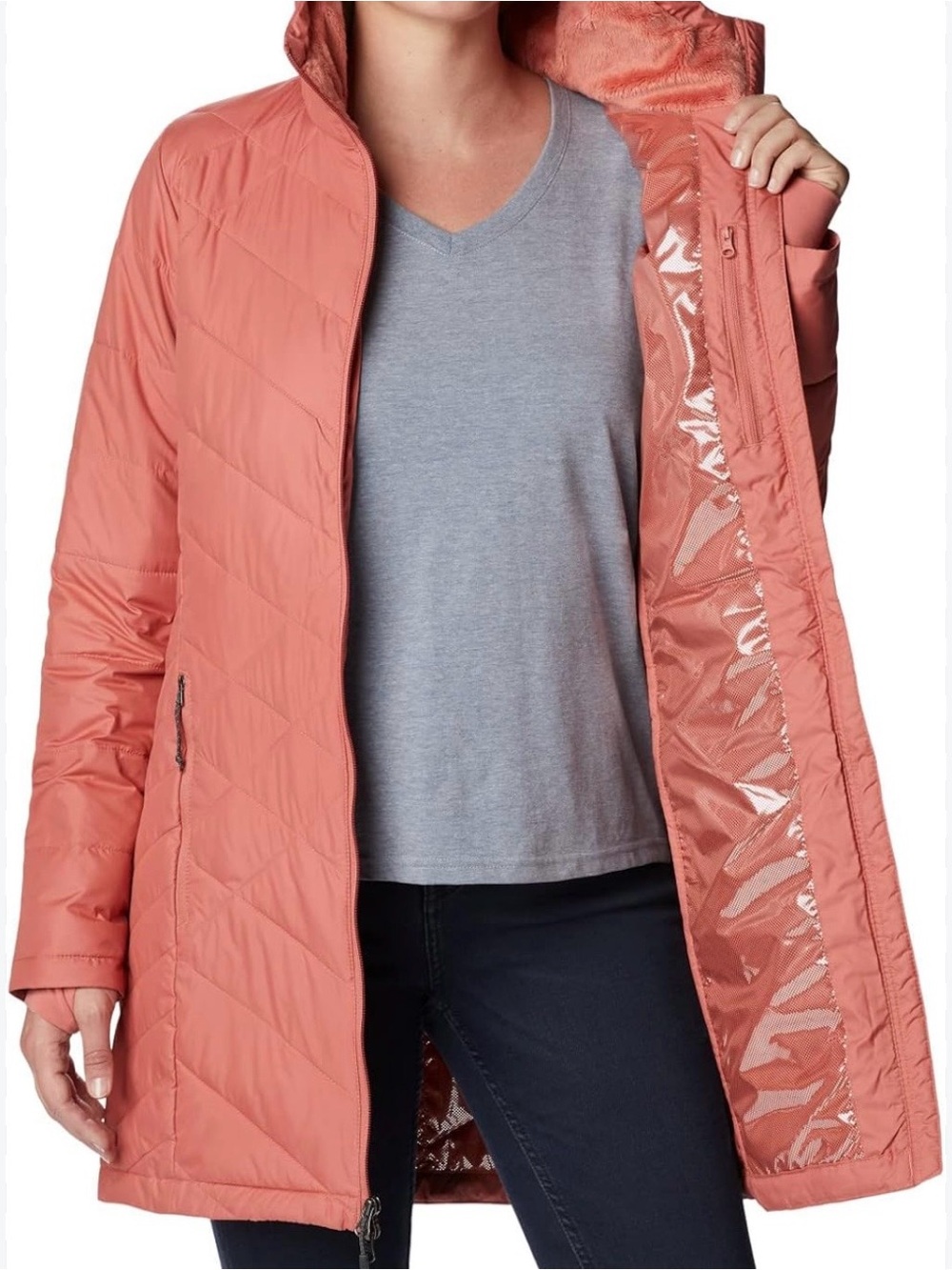Columbia Coral Quilted Mid-Length Puffer Coat